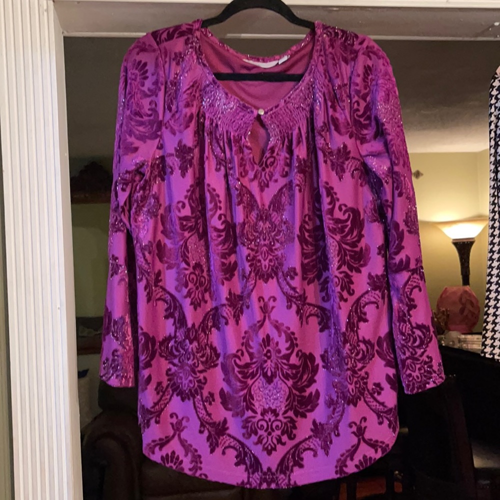 Purple tunic blouse